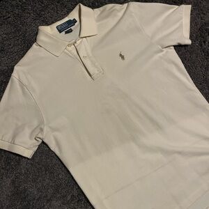 Ralph Lauren Men's Polo Shirt in Cream